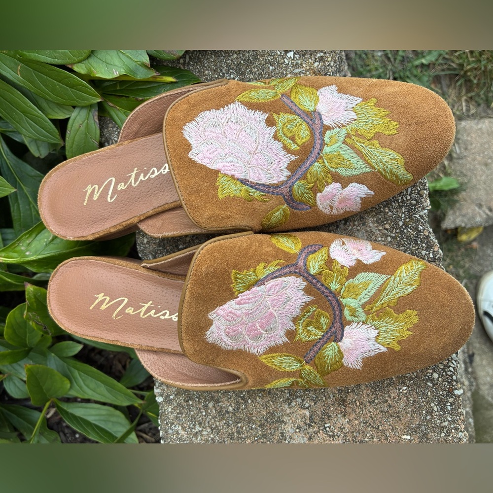 Matisse Women's Bianca Slides Floral Embroidered size 8.5